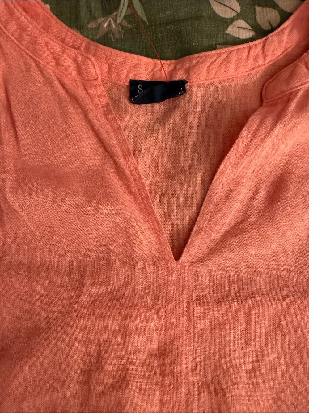 Splendid Coral Notch-Neck Cap Sleeve Blouse - Picture 6 of 8